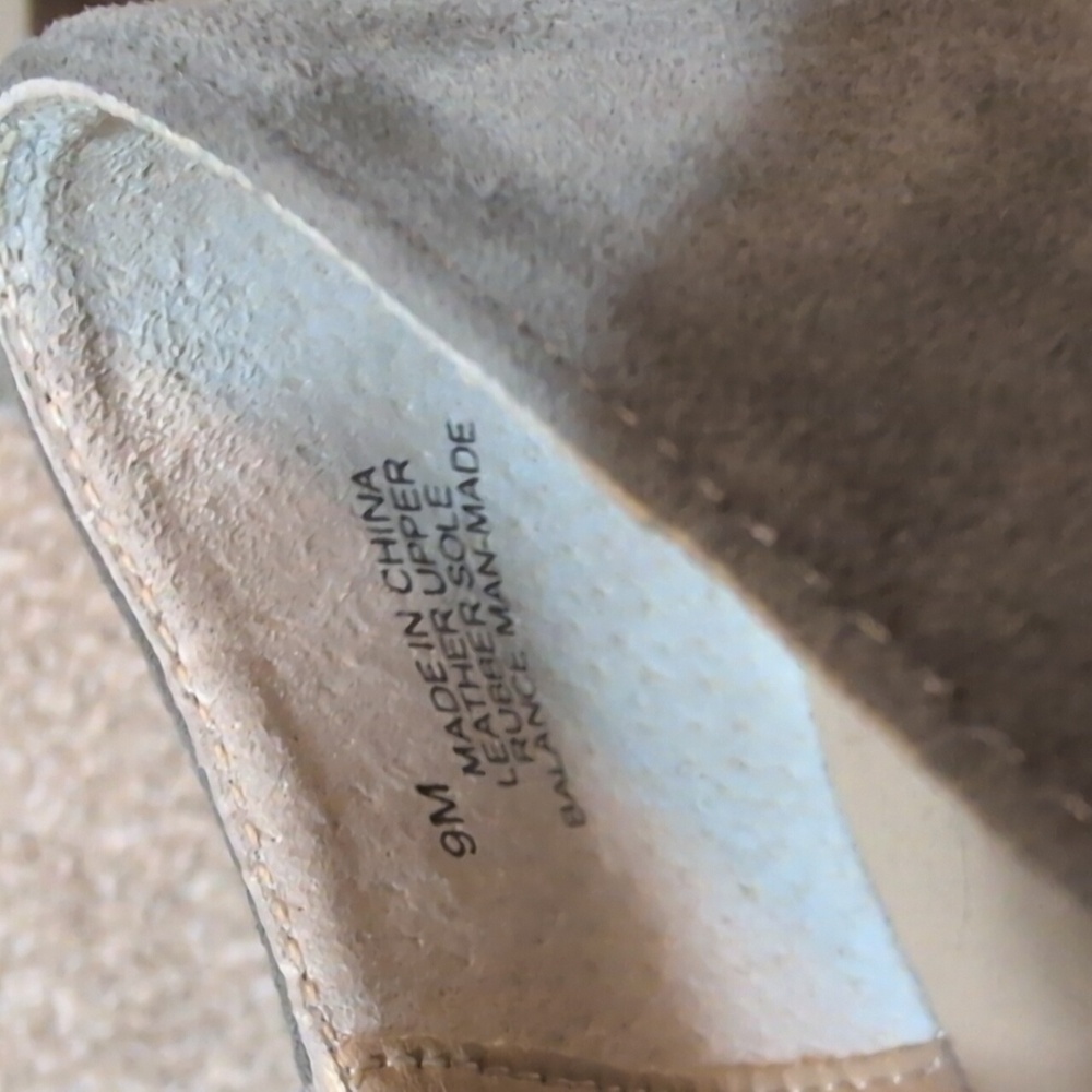 Vaneli Suede Wedge Pearl Taupe Leather 9 Mary Jane - Picture 10 of 14